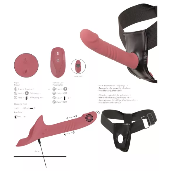 You2Toys - prisegamas vibratorius rinkinys - raudonas