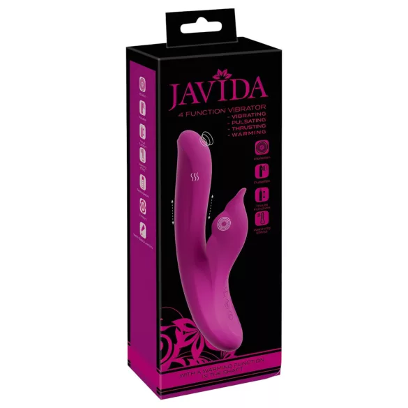 Javida - G taško ir klitorio vibratorius 4in1 - silikoninis - violetinis