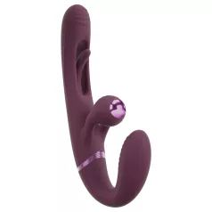   Javida - prisegamas dvigubas vibratorius be dirželio (violetinis)