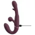 Javida - prisegamas dvigubas vibratorius be dirželio (violetinis)