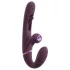 Javida - prisegamas dvigubas vibratorius be dirželio (violetinis)