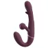Javida - prisegamas dvigubas vibratorius be dirželio (violetinis)