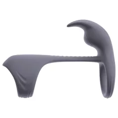   Beau Coeur Vylor - penio ir sėklidžių žiedas su klitorio vibratoriumi - pilkas