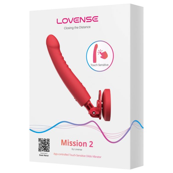 Lovense Mission 2 - išmanusis vibratorius su siurbtuku (raudonas)