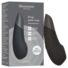   Womanizer Enhance - klitorio stimuliatorius su oro bangomis - juodas