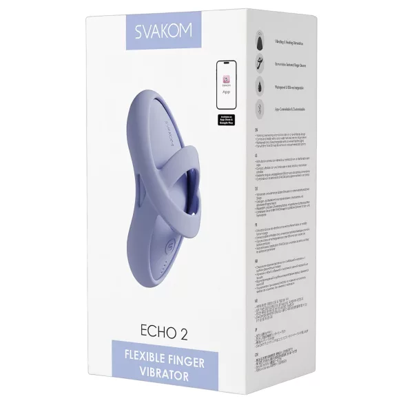 Svakom Echo 2 - piršto vibratorius - išmanus - mėlynas