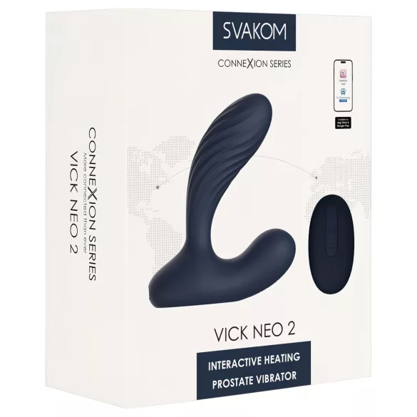 Svakom Vick Neo 2 - analinis vibratorius - išmanusis - mėlynas