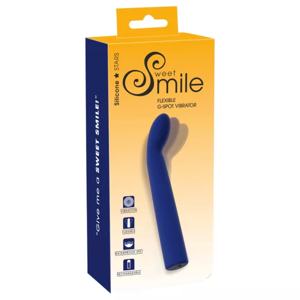 Smile - G taško vibratorius - lenktas - mėlynas