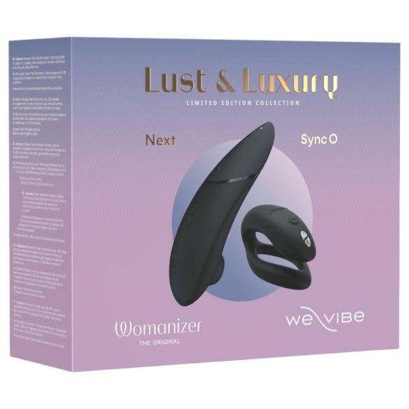 Womanizer Lust&Luxury - klitorio ir poros vibratorius rinkinys - juodas