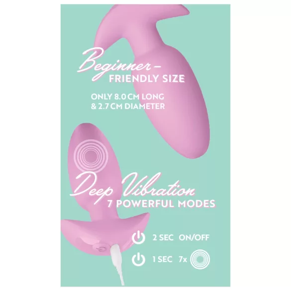 Cuties Mini - vibracinis analinis kaištis - rožinis