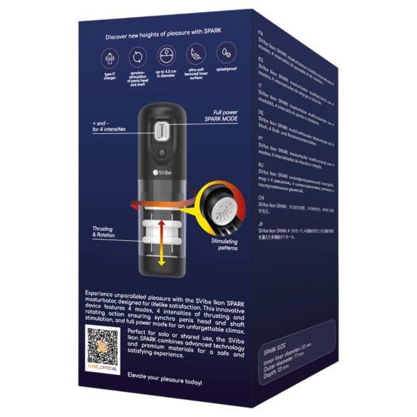 Snail Vibe Ikon Spark - automatinis masturbatorius - juodas