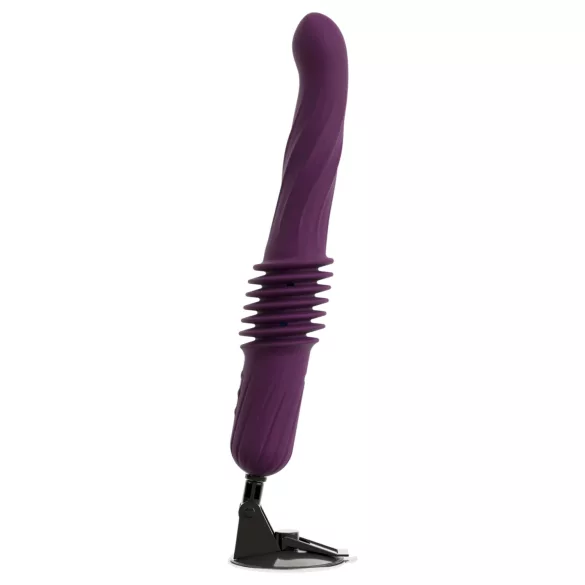 You2Toys - nuotoliniu pulteliu valdomas, šildomas stūmuojantis vibratorius (violetinis)