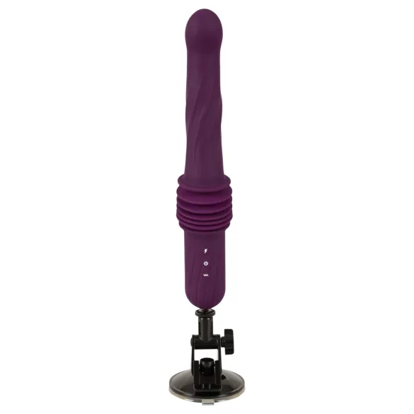 You2Toys - nuotoliniu pulteliu valdomas, šildomas stūmuojantis vibratorius (violetinis)