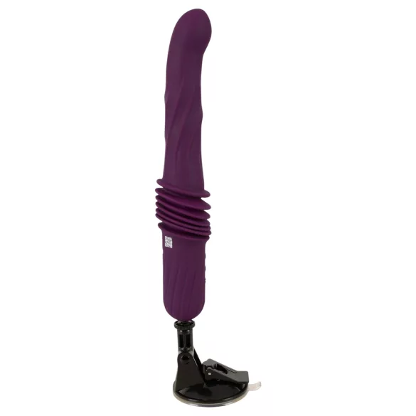 You2Toys - nuotoliniu pulteliu valdomas, šildomas stūmuojantis vibratorius (violetinis)
