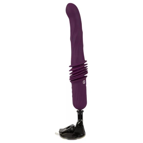 You2Toys - nuotoliniu pulteliu valdomas, šildomas stūmuojantis vibratorius (violetinis)