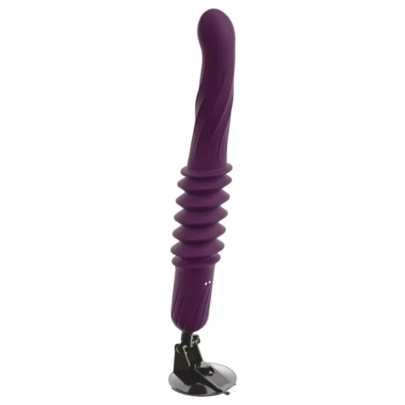 You2Toys - nuotoliniu pulteliu valdomas, šildomas stūmuojantis vibratorius (violetinis)