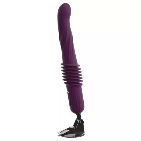 You2Toys - nuotoliniu pulteliu valdomas, šildomas stūmuojantis vibratorius (violetinis)