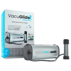   VacuGlide 2 - automatinis, tinklinis vyriškas prabangus masturbatorius (sidabrinis)