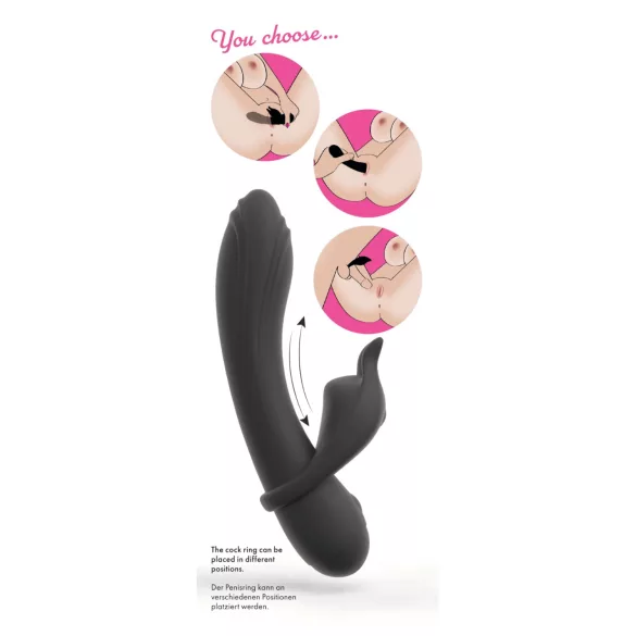 Couple Choice - penio žiedas ir G taško vibratorius - pilkas