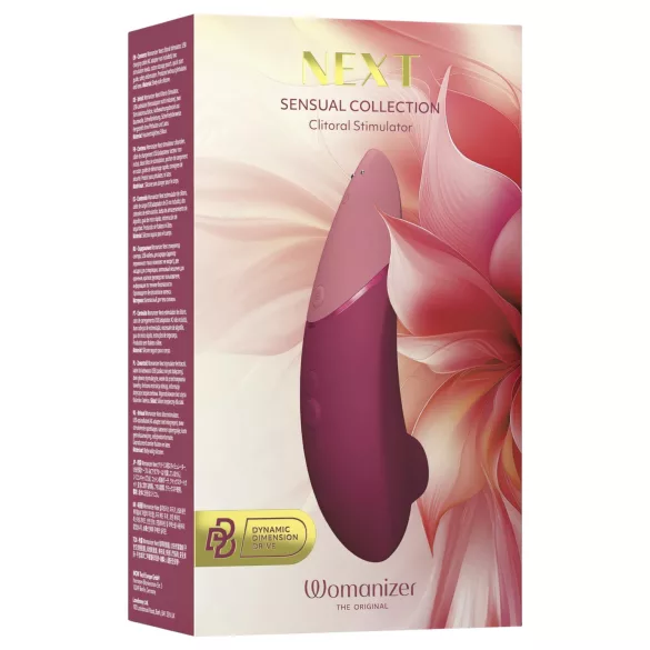 Womanizer Next - klitorinis stimuliatorius su oro bangomis - įkraunamas - bordo
