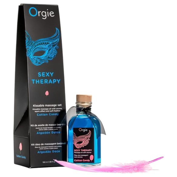 Orgie Sexy Therapy - masažo aliejų rinkinys - cukraus vata