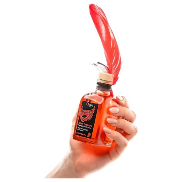 Orgie Sexy Therapy - masažo aliejų rinkinys - braškių aromato