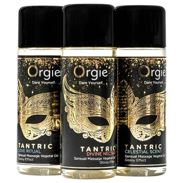 Orgie Tantric - jutimų masažo aliejų rinkinys - 3x30ml