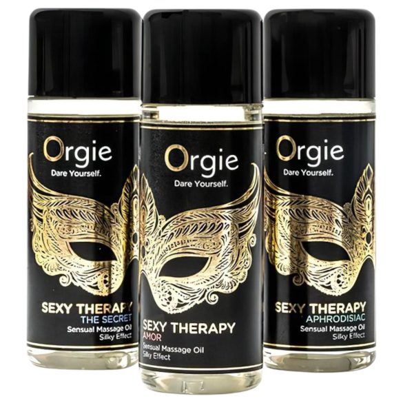 Orgie Sexy Therapy - jausmingų masažo aliejų rinkinys (3x30ml)