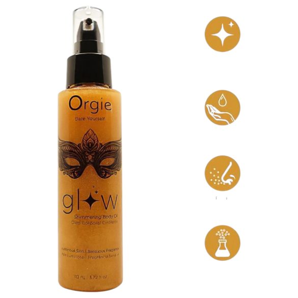 Orgie Glow - kūno aliejus su blizgučiais - 110 ml