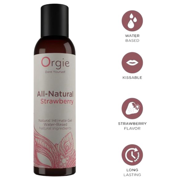 Orgie All Natural - vandens pagrindo lubrikantas - braškių skonis - 150ml