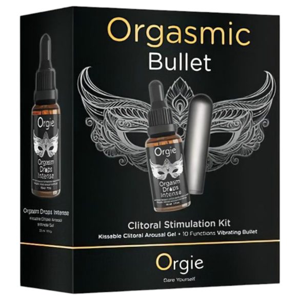 Orgie Orgasmic Bullet - vibratorius rinkinys - pilkas