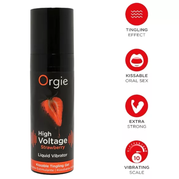 Orgie - skystasis vibratorius - braškių kvapas - 15 ml