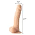 Willie City Luxe - realistiškas silikoninis dildo (kūno spalvos) - 23 cm