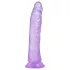 Baseks Jellies - želinis dildo su siurbtuku (violetinis)