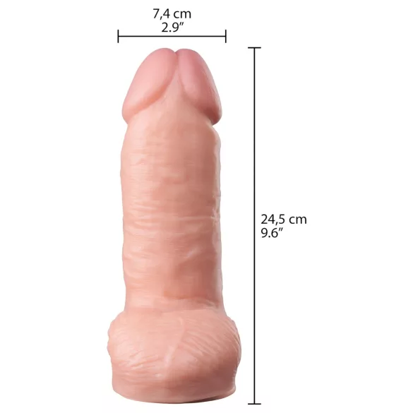 Willie City - storas tikroviškas dildo (kūno spalvos) - 24,5 cm