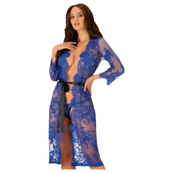 Obsessive Cobaltess - nėriniuotas chalatas (mėlynas) - L/XL