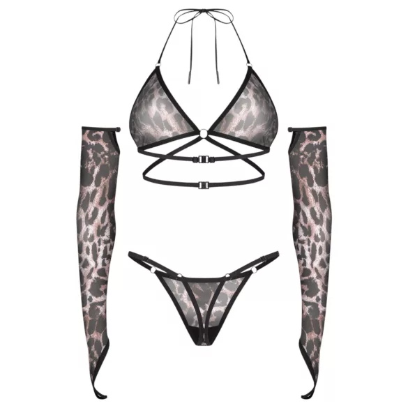 Obsessive Addia - leopardinio rašto tinklelio rinkinys