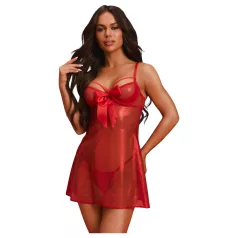   Obsessive Gifty - babydoll ir kelnaičių komplektas (raudonas)