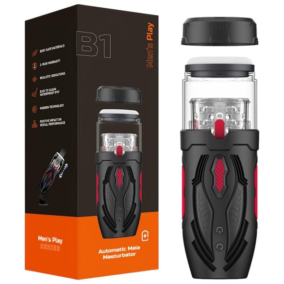 Men's Play - masturbatorius vyrams - sukinėjasi, thrust funkcija - juodas