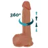 Erospace Natural Play - tikroviškas stumdomas‑sukamasis vibratorius (kūno spalvos)