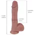 Erospace Natural Play - tikroviškas stumdomas‑sukamasis vibratorius (kūno spalvos)
