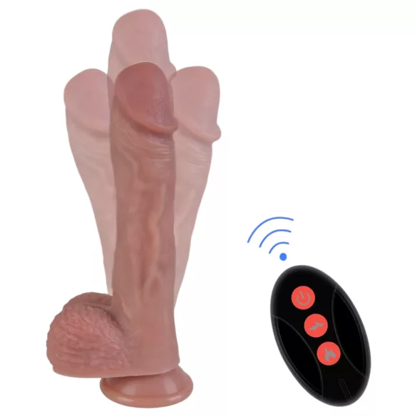 Erospace Natural Play - tikroviškas stumdomas‑sukamasis vibratorius (kūno spalvos)