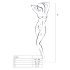Passion BS010 - atviras tinklinis kombinezonas (juodas) - S-L