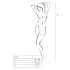 Passion BS013 - raudonas dryžuotas tinklinis rinkinys - S-L