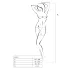 Passion BS014 - atvira tinklinė bodis su korsetu - raudona - S-L