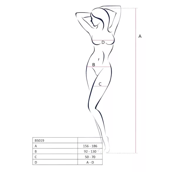 Passion BS019 - tinklinis rinkinys - balta - S-L dydis