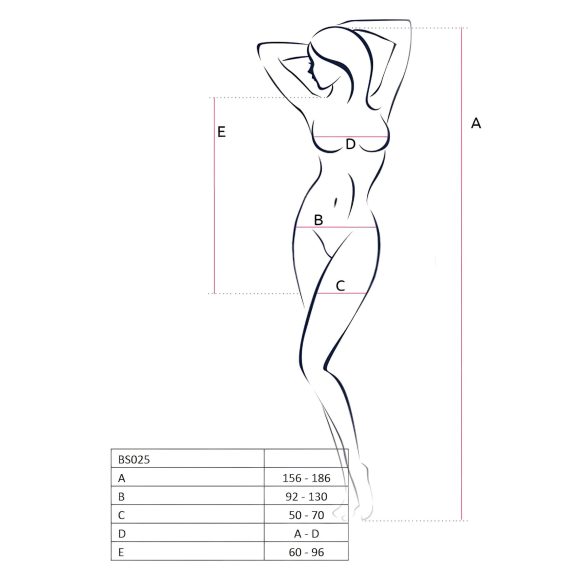 Passion BS025 - mini suknelė ilgomis rankovėmis - balta - S-L
