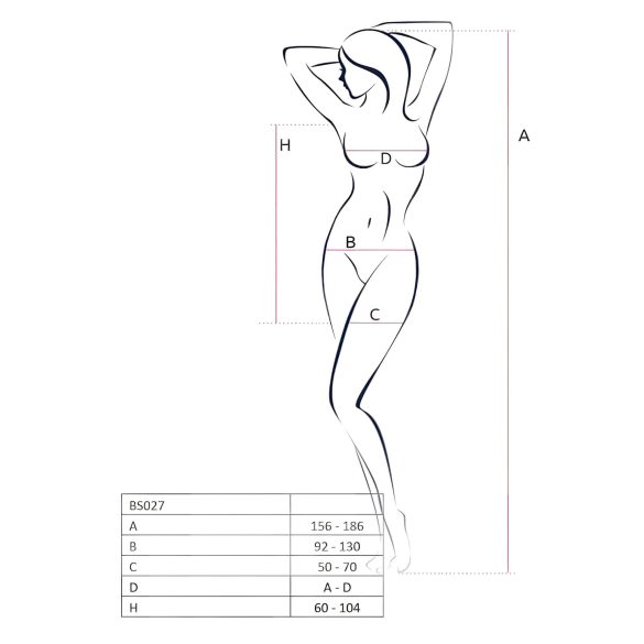 Passion BS027 - tinklinė mini suknelė - juoda - S-L