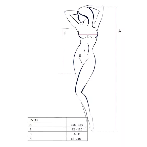 Passion BS034 - tinklinis erotinis rinkinys su rožių raštu - juodas - S-L