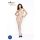 Passion BS036 - rožinė atvira vieno gabalo apranga (balta) - S-L